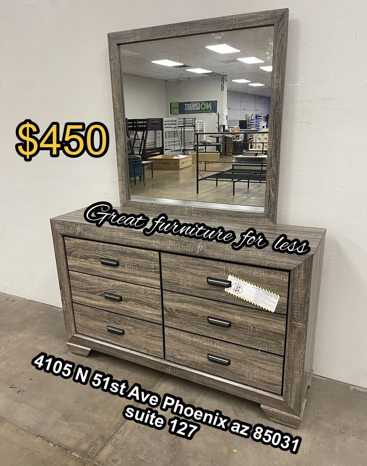 Dresser With Mirror Brand New