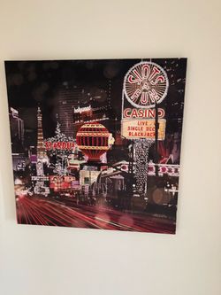 Set of 2 Large Las Vegas Canvas Wall Art Prints – 36” x 36”