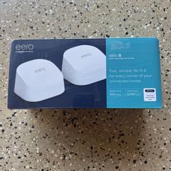 Eero 6 Mesh WiFi System - Router and Extender - 2 Pack 