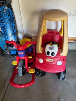 Little Tikes Cozy Coupe & Fisher-Price Tricycle Bundle
