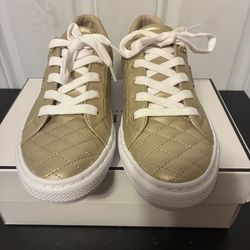 Gold guess sneakers