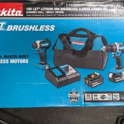 NEW Makita 18V LXT Brushless 2 Piece Drill Combo Set 