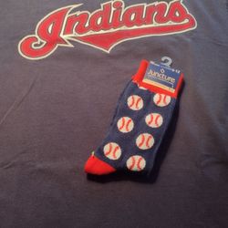 Majestic, Cleveland Indians, Cabrera #13, Men's Large w NEW Socks& Free Thank You Gift 