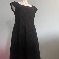 Madison Leigh Little Black Lace Dress Size 10