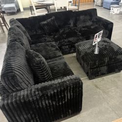 New Black Sectional 