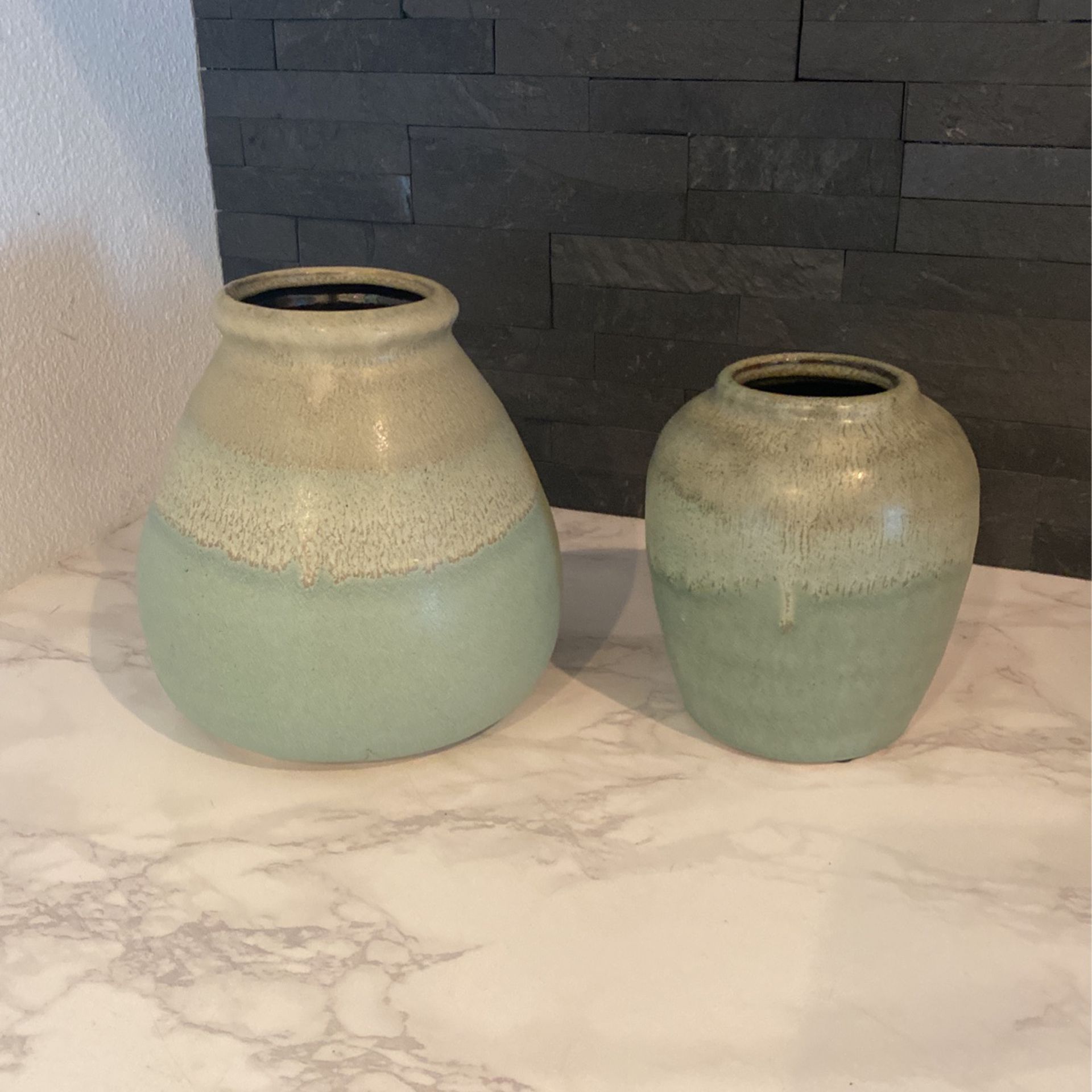 Beautiful Teal Pots Fake Plant Vase Jugs