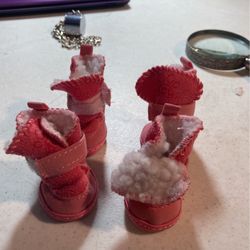 ACL DOG SIZE 1 WINTER BOOTS Shoes MOCCASINS, Pink FLEECE
