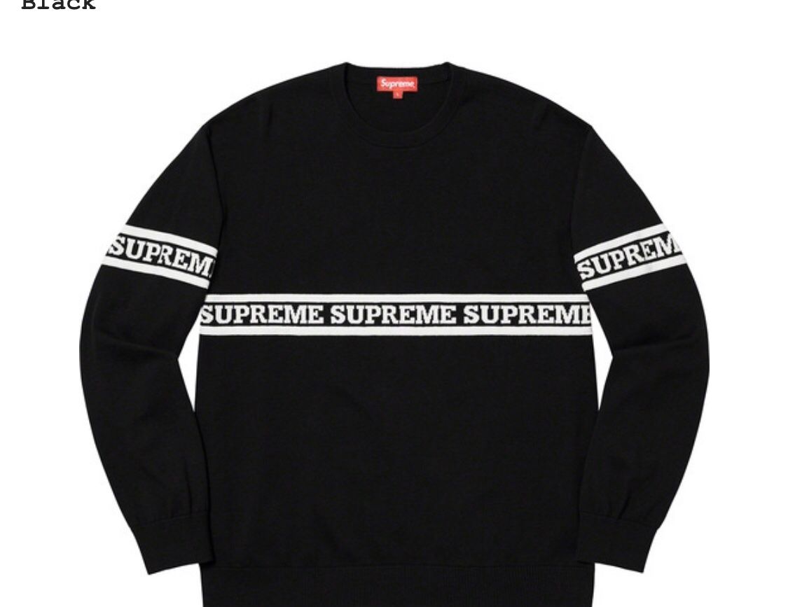 Supreme crew neck sweater xxl