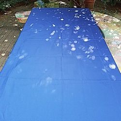 2 rectangular table cloths dark marine blue,60 x 102 inches $10 per piece