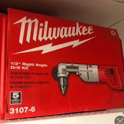 Milwaukee New 1/2” Right Angle Drill Kit 