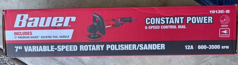 Bauer 7" Variable-Speed Rotary Polisher/Sander