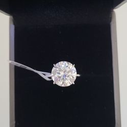 New 5ct Certified Moissanite Engagement Ring 