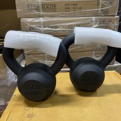 Brand New 15 lb Kettlebell Pair 