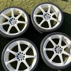 Set of 4 – 18” Motegi Racing MR7 Wheels + Nitto Invo Tires (Made in Japan)