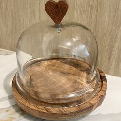 Small wood/glass cloche