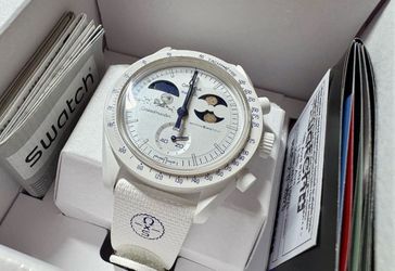 Omega X Swatch Mission to the Moonphase Gold Snoopy White