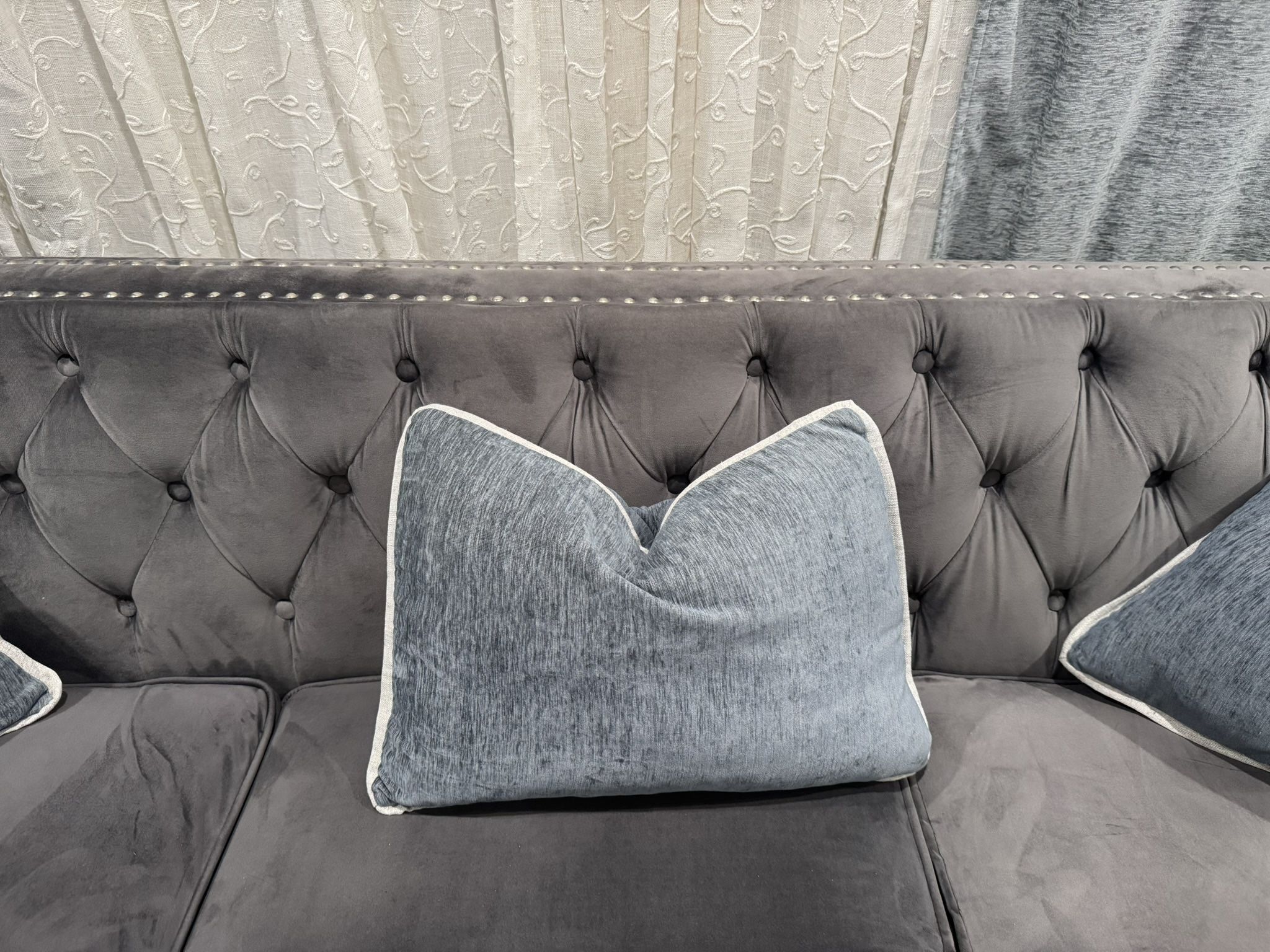 Sofa And Loveseat Set With Decorative Pillows