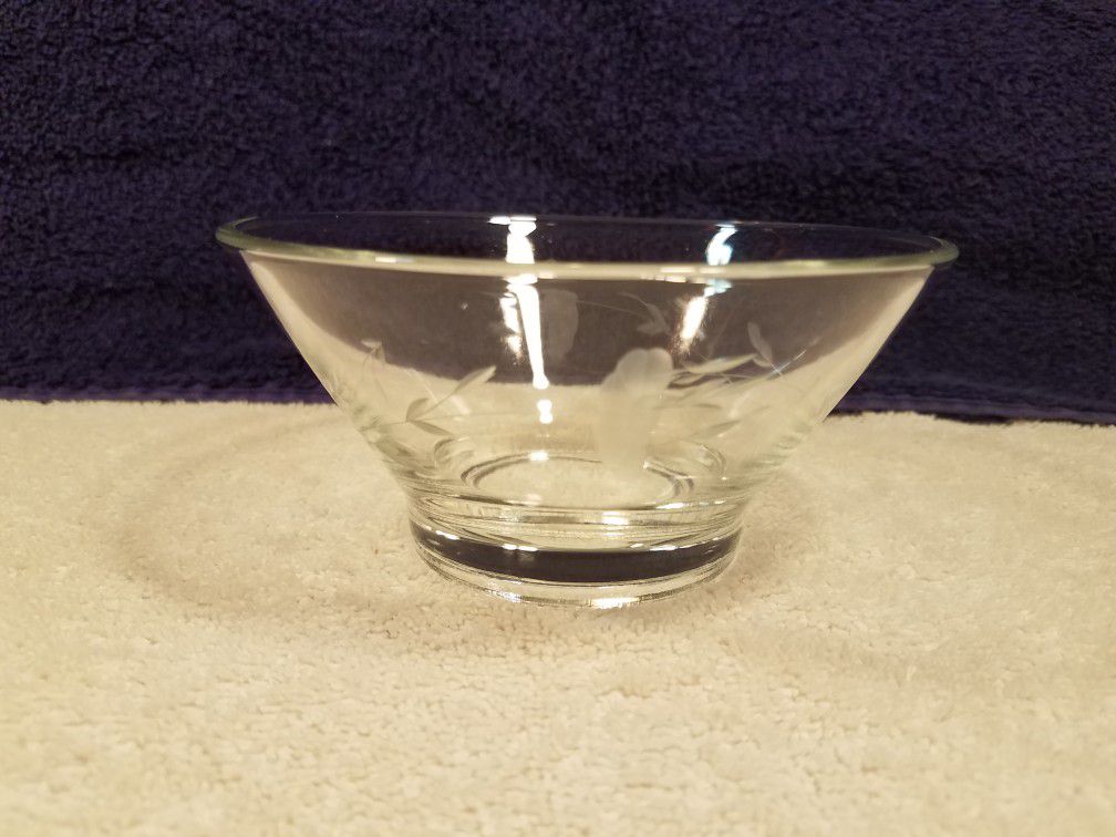 Princess house - etched crystal - candy dish - collectable vintage glass