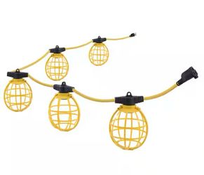 50 ft. 5-Socket String Caged Work Lights