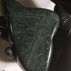 Large Natural Green Serpentine Sculpture