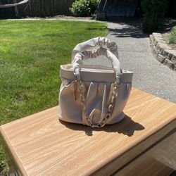 White Bucket Purse.