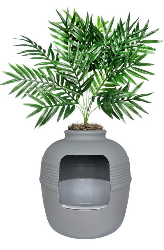 Cat Hidden Litterbox Faux Planter
