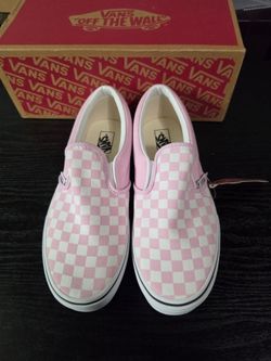 Vans Slip Ons Checkerboard Lilac and True White Size 7.5 Women/ 6 in Men/ Youth