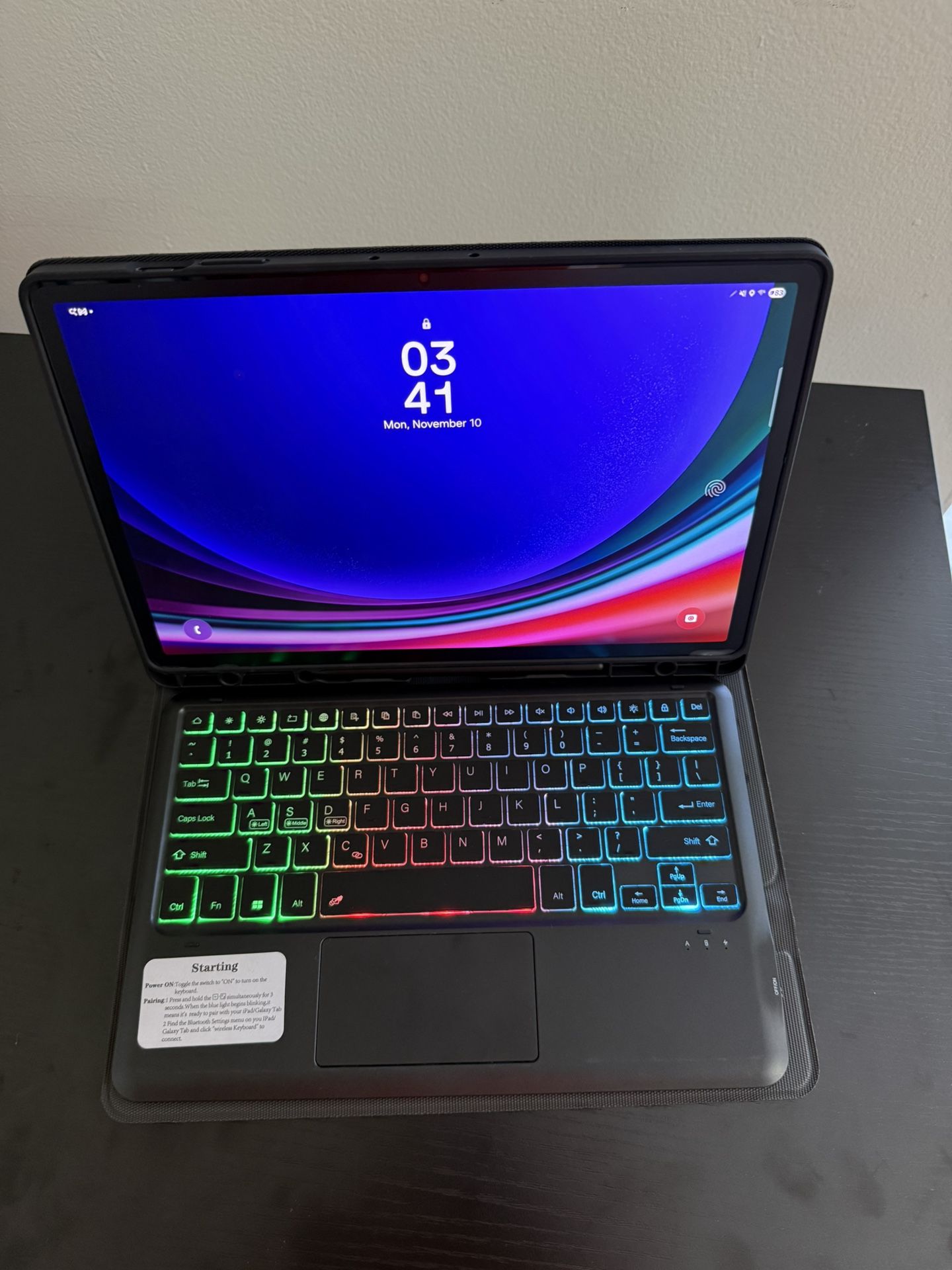 Samsung Galaxy Tab S9+ w/ S Pen + Light-Up Keyboard – Excellent Condition!