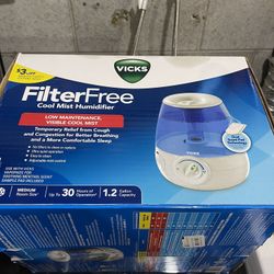 Vicks Filter-Free Ultrasonic Cool Mist Humidifier, Medium Room, 1.2 Gallon Tank-Humidifier for Baby and Kids Rooms, Bedrooms and More