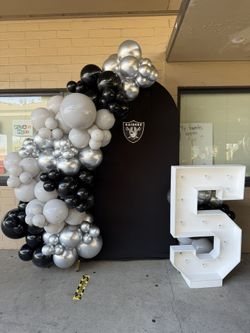 Raiders- 1 arch Balloon Garland