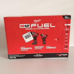 Milwaukee M12 FUEL Cordless Brushless 2 Tool Combo Kit