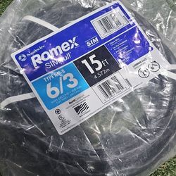 15 ft. 6/3 Black Stranded Romex SIMpull CU NM-B W/G Wire