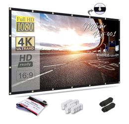 Projector Screen, 120 in, white, 16:9, double sided projection, NEW (