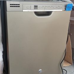 GE dark stainless steel dishwasher