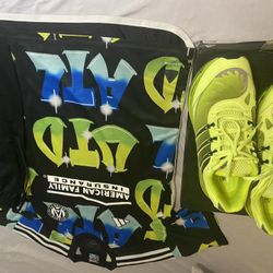 Adidas Atlanta United Football Club Jersey Size Large & Adidas “Adistar HRMY Size 9.5 