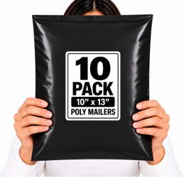 Black Poly Mailers 10x13 – 10 Pack