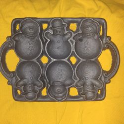 Cast Iron Snowman Mold