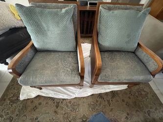 2 Hancock & Moore leather upholstered accent chairs