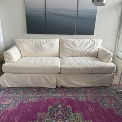 FOR SALE: Like-New Lucia 93" Slipcovered Sofa