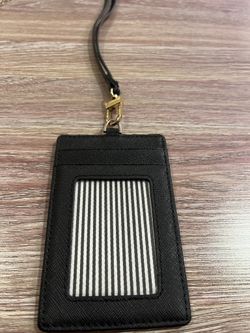 Black Card Lanyard With Window 