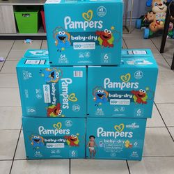 PAMPERS SIZE 6  64 Count $23 EACH BOX