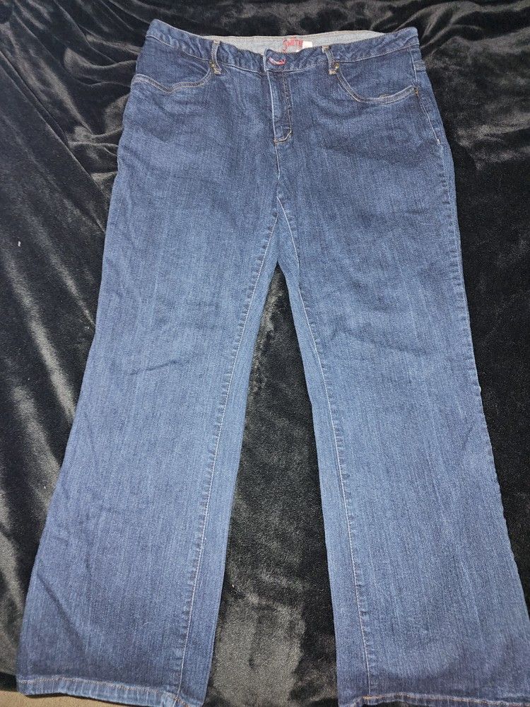 Smith's Women's Boot Cut Mid Rise Dungarees