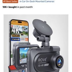 Rove R2-4K Dual Dashcam Front and Rear