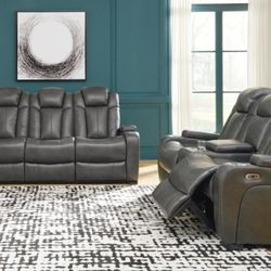 Turbulance Quarry Power Recliner Living Room Set

