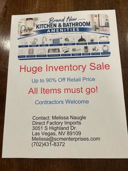 Huge Inventory Blowout Sale