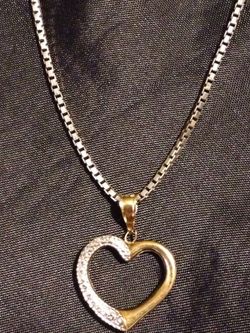 14k ITALY solid gold pendant chain 2mm long 14" grams 4.3