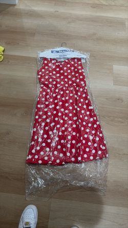 Dress Red And White Poka dots 