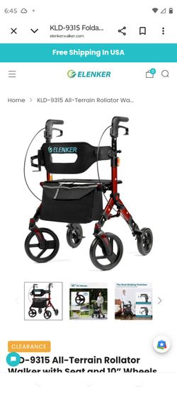 ELENKER ROLLATER WHEELCHAIR