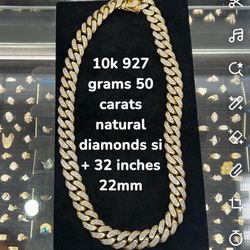 10k Yellow Gold Cuban 927 Grams 50 Carats Si+ Buy Sale Trade Gold Silver 24k Rolex 14k Diamonds Watches Swiss Cars 