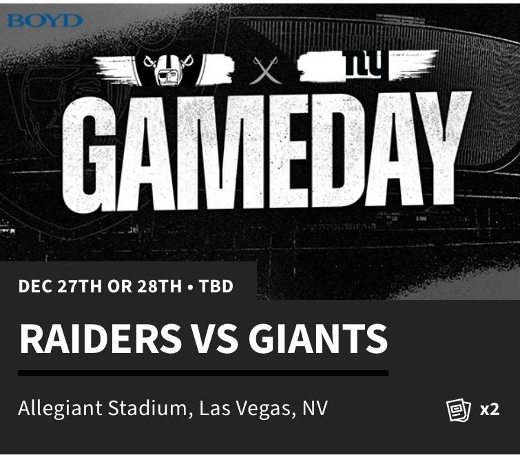 Giants vs Raiders 